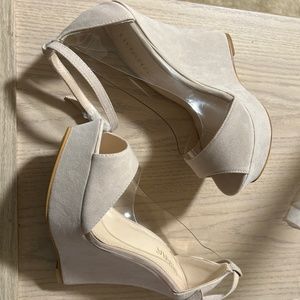 Nude Wedge Heels